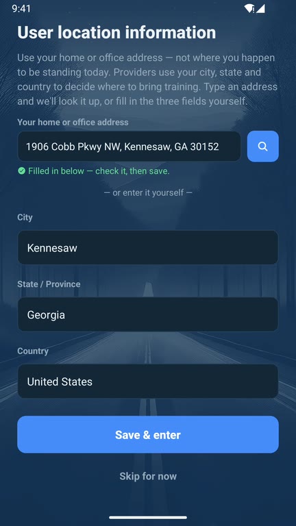 User location information